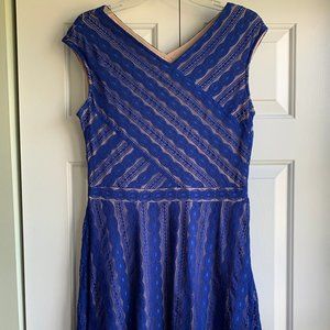 Dress Barn Blue Lace Dress